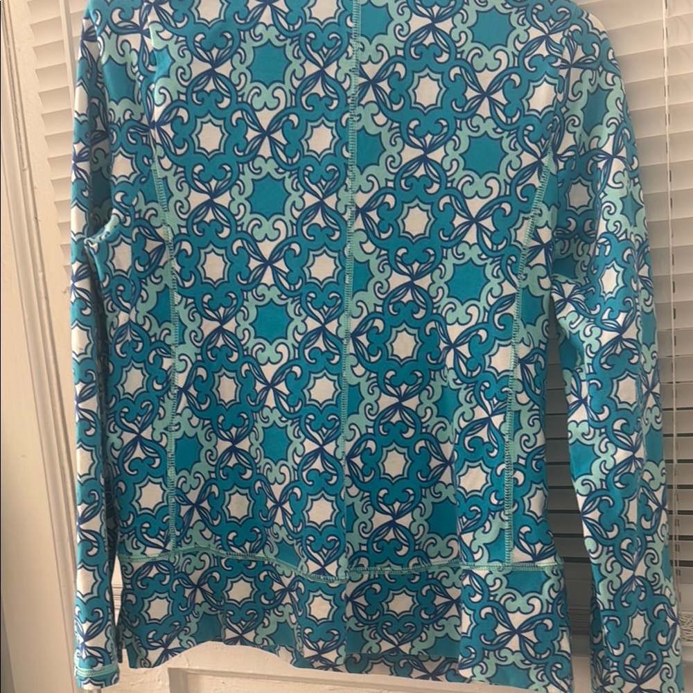Talbots Blue And White Patterned Pullover - image 8